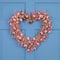 18" Pink Hearts & Rosebuds Artificial Heart Shaped Valentine's Day Wreath